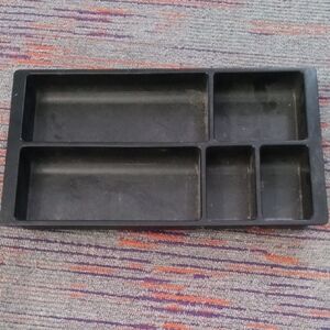 Black Multi-Compartment Organizer Tray